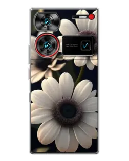 Чехол для ZTE Nubia Z60 Ultra с картинкой «Белые маргаритки макро»