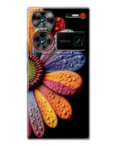 Чехол для ZTE Nubia Z60 Ultra с картинкой «Радужный цветок»