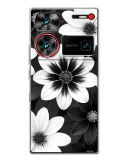 Чехол для ZTE Nubia Z60 Ultra с картинкой «Монохромные астры»