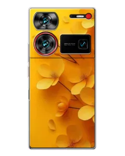 Чехол для ZTE Nubia Z60 Ultra с картинкой «Золотые лепестки»