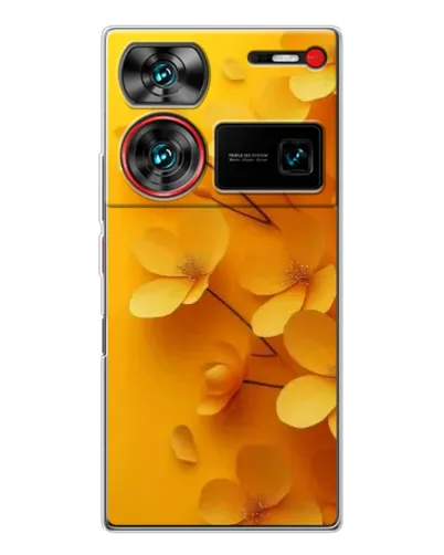 Чехол для ZTE Nubia Z60 Ultra с картинкой «Золотые лепестки»