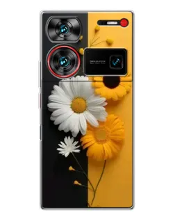 Чехол для ZTE Nubia Z60 Ultra с картинкой «Подсолнух и ромашка»