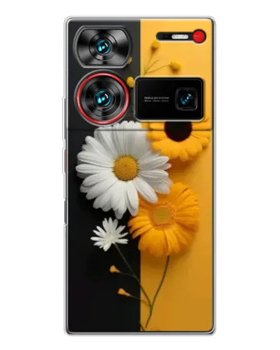 Чехол для ZTE Nubia Z60 Ultra с картинкой «Подсолнух и ромашка»