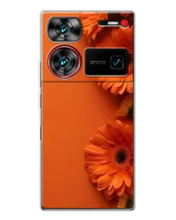 Чехол для ZTE Nubia Z60 Ultra с картинкой «Оранжевые герберы»