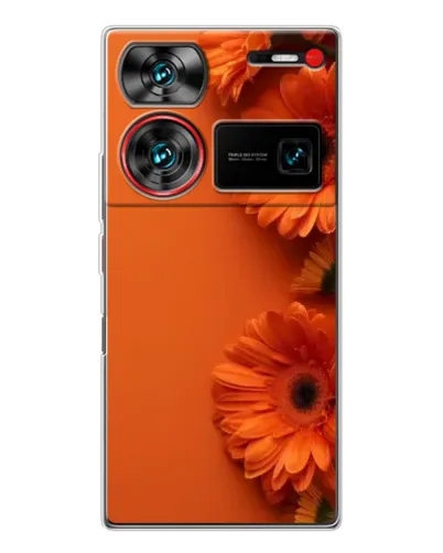 Чехол для ZTE Nubia Z60 Ultra с картинкой «Оранжевые герберы»