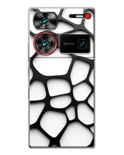 Чехол для ZTE Nubia Z60 Ultra с картинкой «Белая объемная сетка»