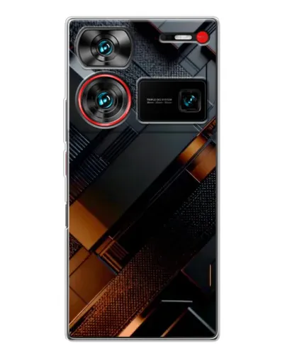 Чехол для ZTE Nubia Z60 Ultra с картинкой «Черные геометрические блоки» Чехол для ZTE Nubia Z60 Ultra с картинкой «Черные геометрические блоки»