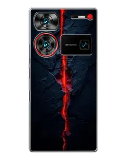 Чехол для ZTE Nubia Z60 Ultra с картинкой «Kрасная лавовая трещина»