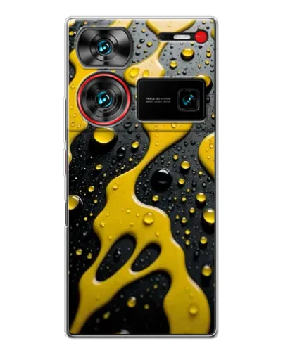 Чехол для ZTE Nubia Z60 Ultra с картинкой «Жидкое желтое золото» Чехол для ZTE Nubia Z60 Ultra с картинкой «Жидкое желтое золото»