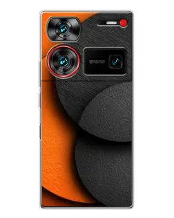 Чехол для ZTE Nubia Z60 Ultra с картинкой «Геометрия оранжевых кругов»