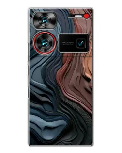 Чехол для ZTE Nubia Z60 Ultra с картинкой «Цветные волны каньона»