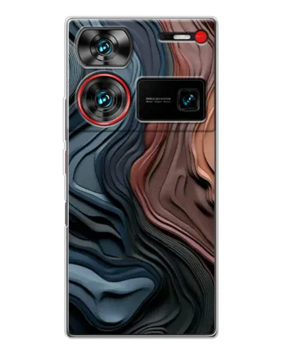 Чехол для ZTE Nubia Z60 Ultra с картинкой «Цветные волны каньона» Чехол для ZTE Nubia Z60 Ultra с картинкой «Цветные волны каньона»