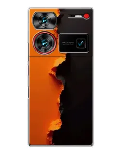 Чехол для ZTE Nubia Z60 Ultra с картинкой «Оранжевый разлом»
