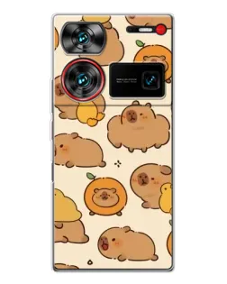 Чехол для ZTE Nubia Z60 Ultra с картинкой «Капибары с апельсинами»