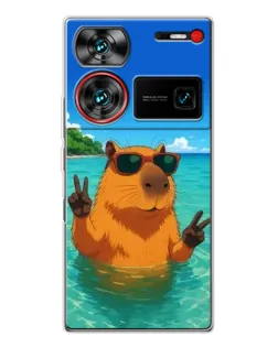 Чехол для ZTE Nubia Z60 Ultra с картинкой «Морская капибара»