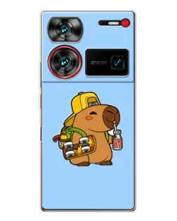 Чехол для ZTE Nubia Z60 Ultra с картинкой «Капибара на скейте»
