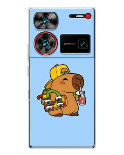 Чехол для ZTE Nubia Z60 Ultra с картинкой «Капибара на скейте» Чехол для ZTE Nubia Z60 Ultra с картинкой «Капибара на скейте»