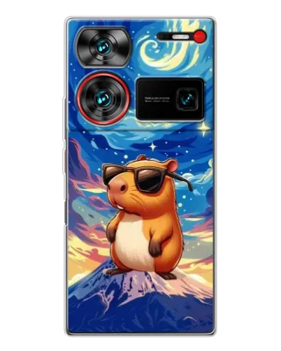 Чехол для ZTE Nubia Z60 Ultra с картинкой «Капибара Ван Гога» Чехол для ZTE Nubia Z60 Ultra с картинкой «Капибара Ван Гога»
