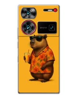 Чехол для ZTE Nubia Z60 Ultra с картинкой «Капибара на отдыхе»