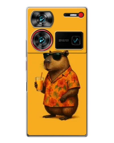 Чехол для ZTE Nubia Z60 Ultra с картинкой «Капибара на отдыхе» Чехол для ZTE Nubia Z60 Ultra с картинкой «Капибара на отдыхе»
