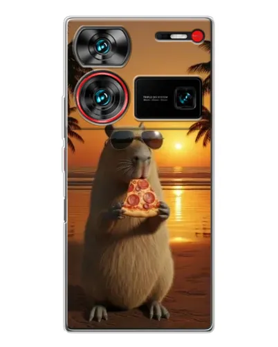 Чехол для ZTE Nubia Z60 Ultra с картинкой «Капибара с пиццей» Чехол для ZTE Nubia Z60 Ultra с картинкой «Капибара с пиццей»