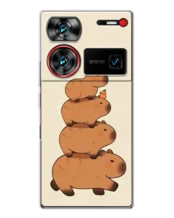 Чехол для ZTE Nubia Z60 Ultra с картинкой «Башня из капибар»