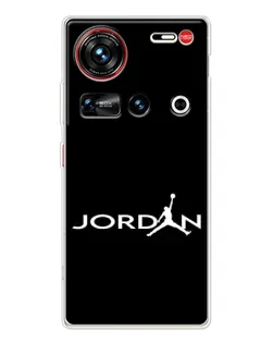 Чехол для ZTE Nubia Z70 Ultra с картинкой «Jordan White Logo»