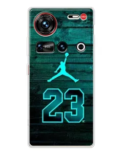 Чехол для ZTE Nubia Z70 Ultra с картинкой «Jordan Cyan 23»