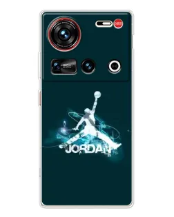 Чехол для ZTE Nubia Z70 Ultra с картинкой «Jordan Blue Fire»