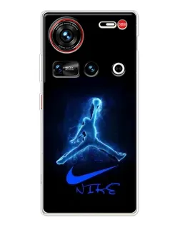 Чехол для ZTE Nubia Z70 Ultra с картинкой «Jordan Neon Blue»