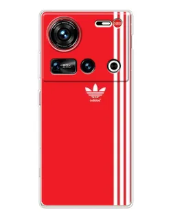 Чехол для ZTE Nubia Z70 Ultra с картинкой «Красный минимализм Adidas»