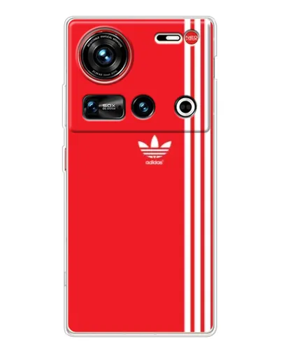 Чехол для ZTE Nubia Z70 Ultra с картинкой «Красный минимализм Adidas»