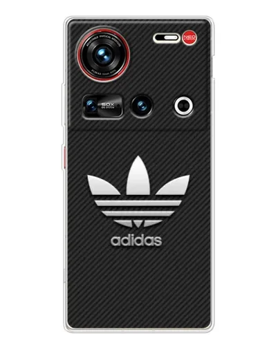 Чехол для ZTE Nubia Z70 Ultra с картинкой «Adidas Карбоновая текстура»
