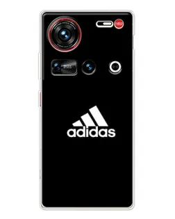 Чехол для ZTE Nubia Z70 Ultra с картинкой «Черная классика Adidas»