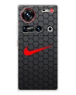 Чехол для ZTE Nubia Z70 Ultra с картинкой «Nike — карбоновая сетка»