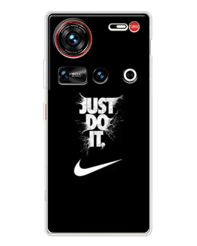 Чехол для ZTE Nubia Z70 Ultra с картинкой «Текстовый принт Nike»