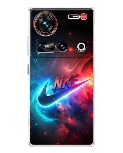Чехол для ZTE Nubia Z70 Ultra с картинкой «Огненный логотип Nike»