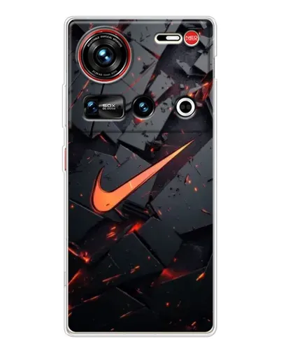 Чехол для ZTE Nubia Z70 Ultra с картинкой «Nike — эффект разломов»