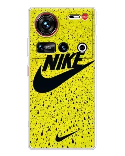 Чехол для ZTE Nubia Z70 Ultra с картинкой «Желтый текстурный Nike»