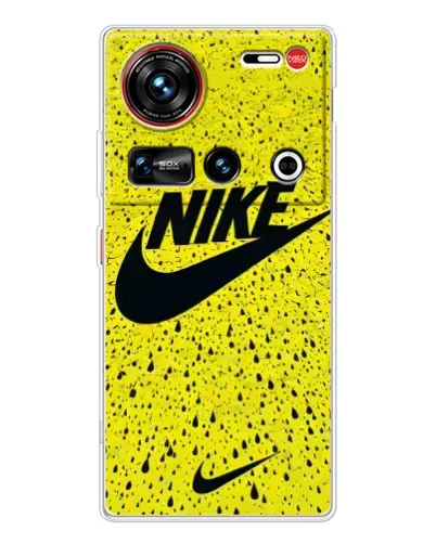 Чехол для ZTE Nubia Z70 Ultra с картинкой «Желтый текстурный Nike»