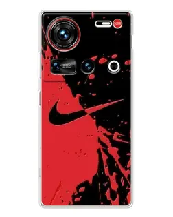 Чохол для ZTE Nubia Z70 Ultra з картинкою «Червоні бризки Nike»