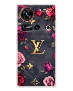 Чехол для ZTE Nubia Z70 Ultra с картинкой «Цветочный Louis Vuitton»