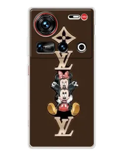 Чехол для ZTE Nubia Z70 Ultra с картинкой «LV и Микки Маус»
