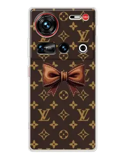 Чехол для ZTE Nubia Z70 Ultra с картинкой «LV с бантом»