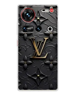 Чехол для ZTE Nubia Z70 Ultra с картинкой «Кожаная текстура LV»