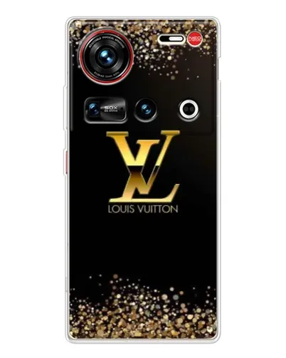 Чехол для ZTE Nubia Z70 Ultra с картинкой «LV — золотые искры»