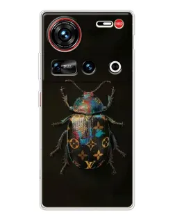 Чехол для ZTE Nubia Z70 Ultra с картинкой «LV — мраморный принт»