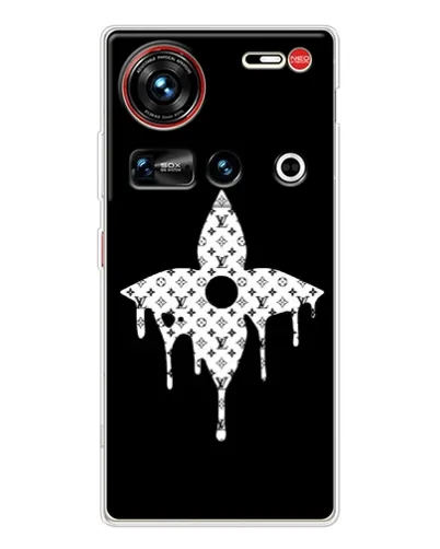 Чехол для ZTE Nubia Z70 Ultra с картинкой «Цветочная монограмма»
