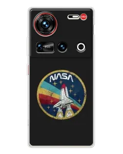 Чехол для ZTE Nubia Z70 Ultra с картинкой «NASA — эмблема миссии»