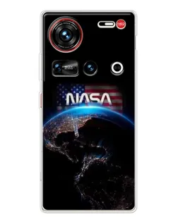Чехол для ZTE Nubia Z70 Ultra с картинкой «Земля из космоса NASA»